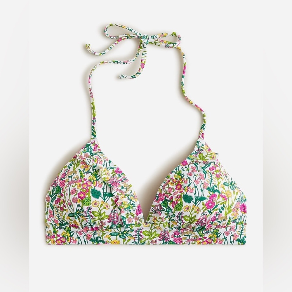 J. Crew Ruffle String Bikini Top in Liberty® Fabric
